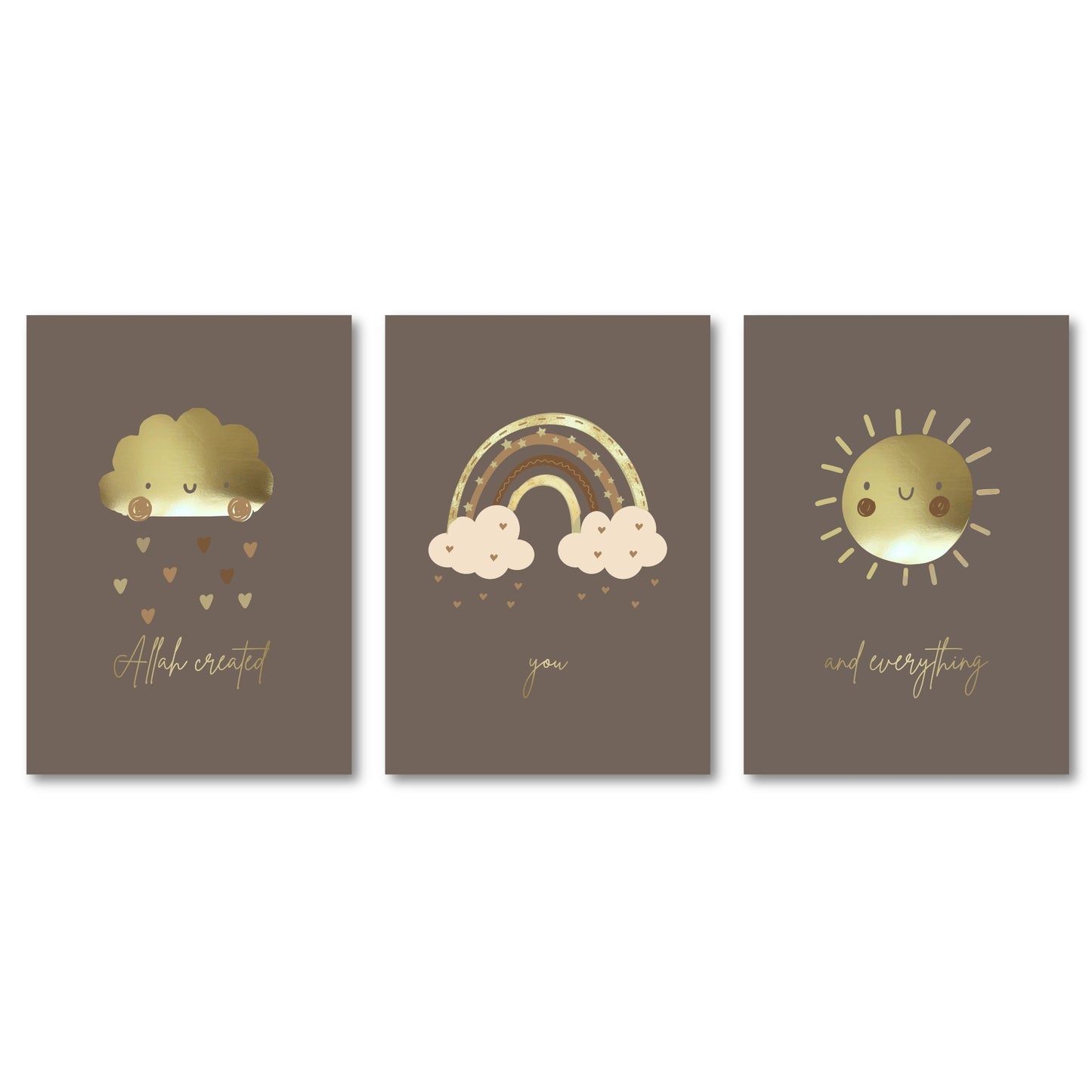 Gold Foil: Allah Created You and Everything