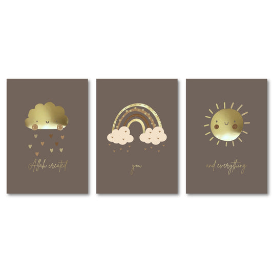 Gold Foil: Allah Created You and Everything