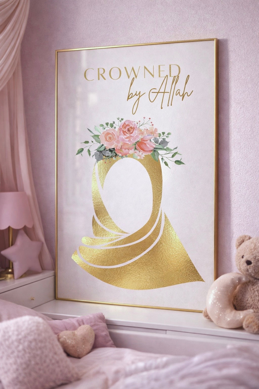 Crowned by Allāh - Gold foil